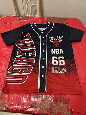 Chicago Bulls Jersey Mens Sz Medium Team Bulls 66 Wold-wide
